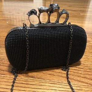 Small black evening bag